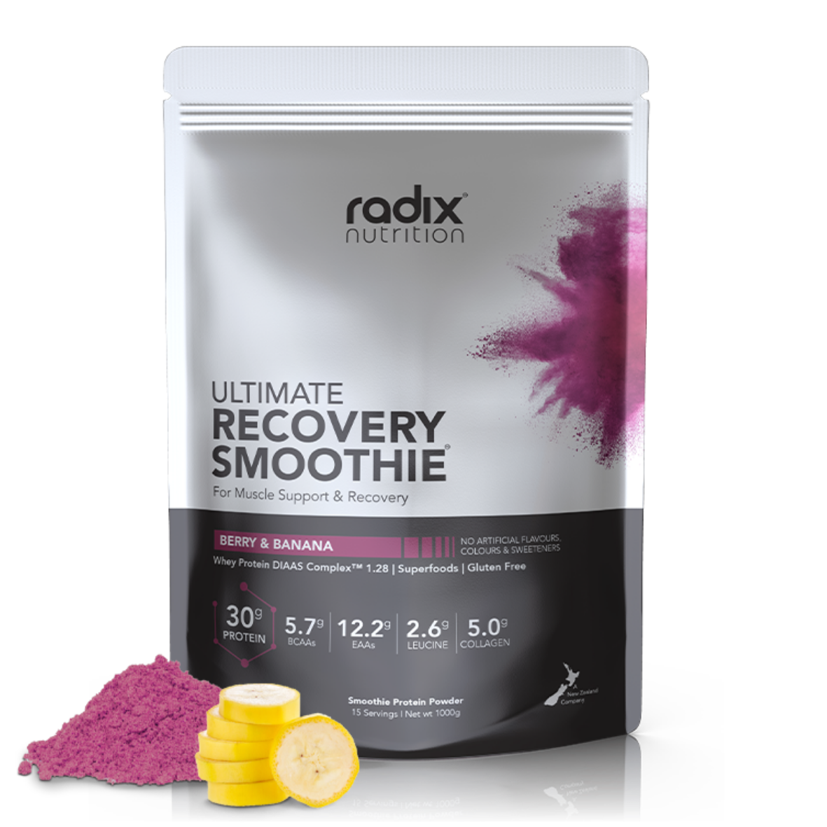 Radix Nutrition - Recovery Smoothie V2 | Whey Based - Berry & Banana