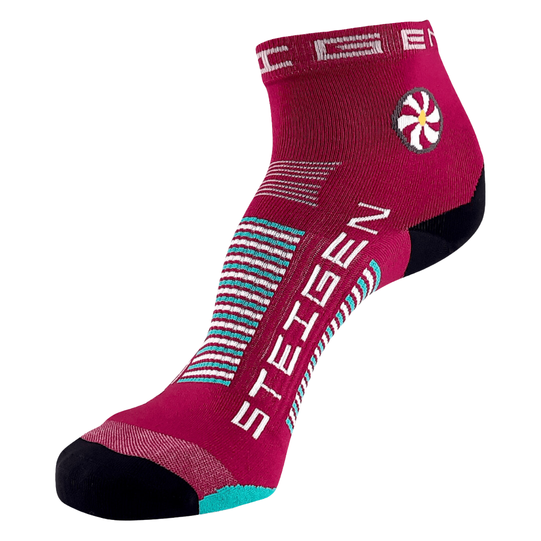Steigen - Quarter Length Running Socks - Burgundy