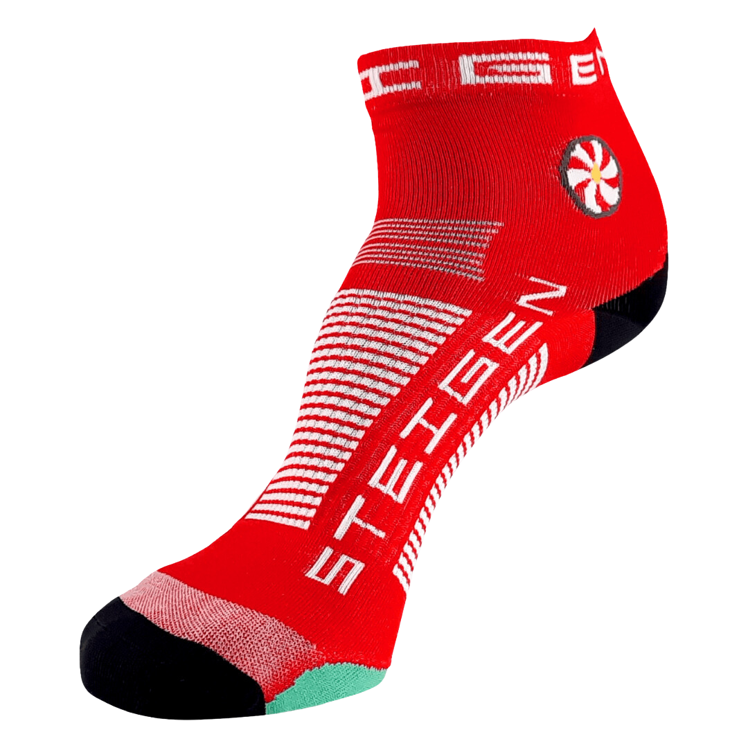 Steigen - Quarter Length Running Socks - Cherry Red