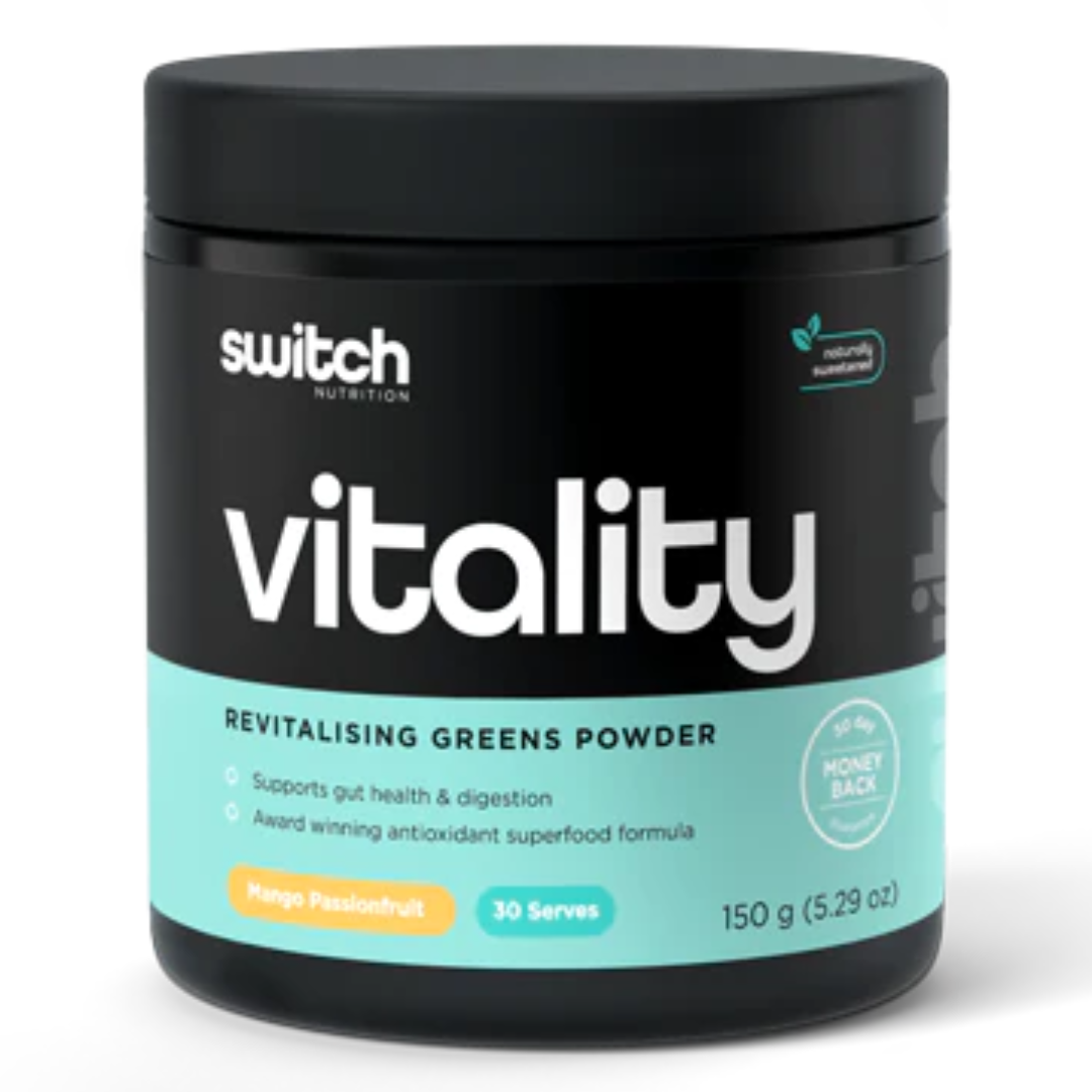 Switch Nutrition - Vitality Super Greens Powder - Mango Passionfruit (150g)