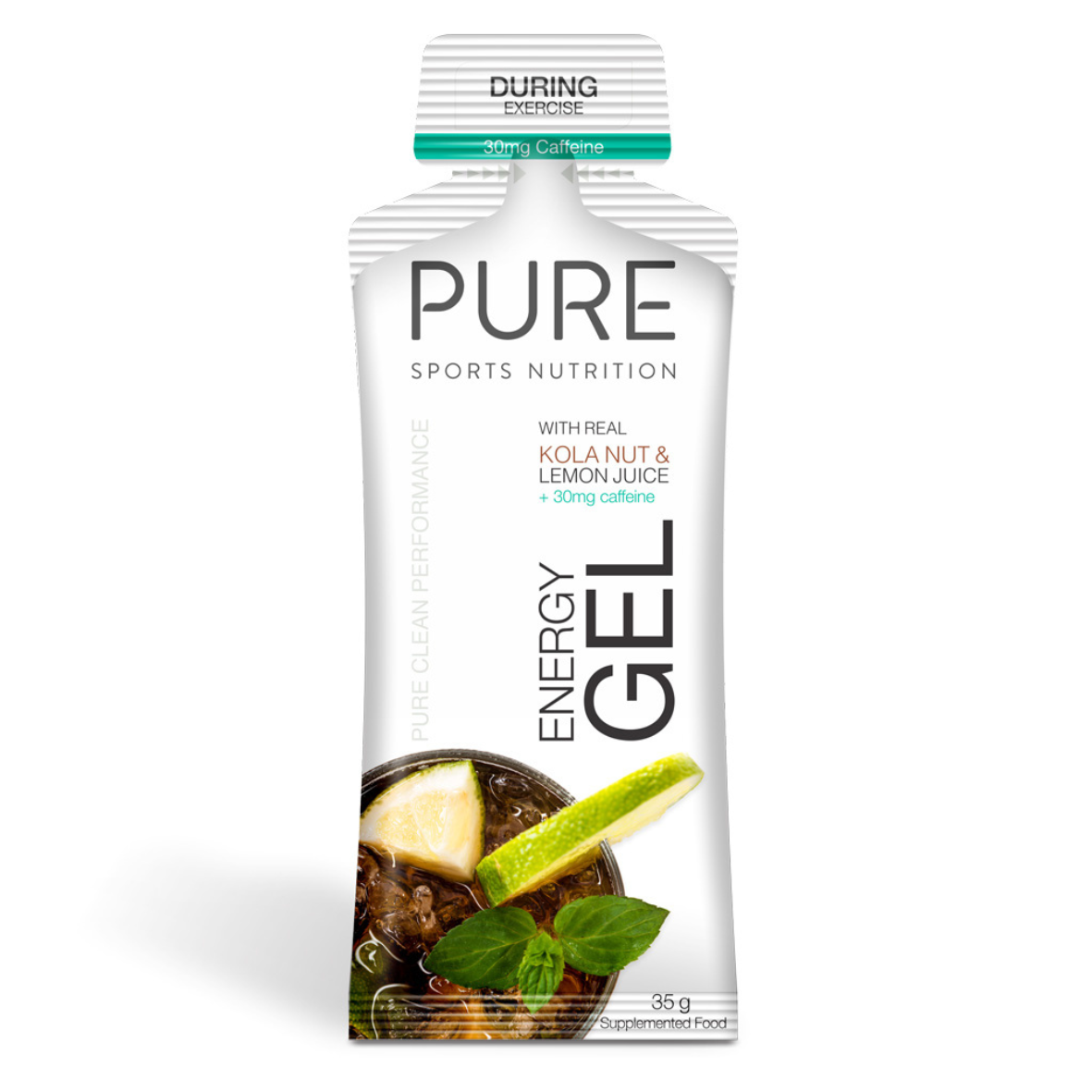 Pure Sports Nutrition - Energy Gels - Kola Nut & Lemon Juice (30mg Caffeine)