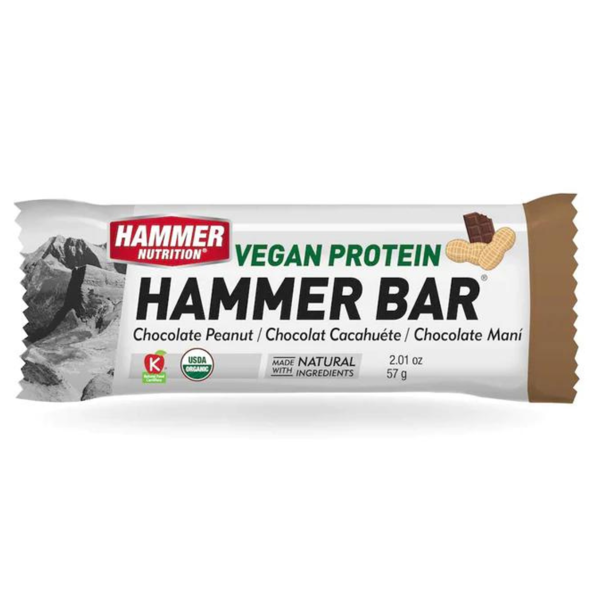 Hammer Nutrition vegan protein bars in chocolate peanut flavour