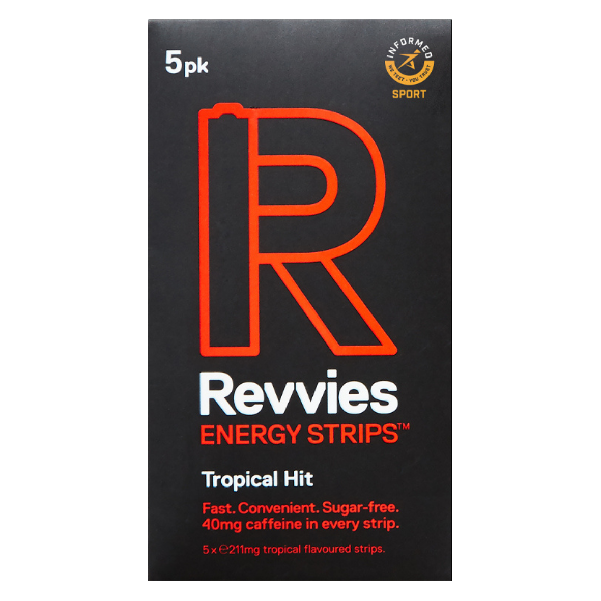Revvies Tropical Hit Energy Strips with 40mg caffeine