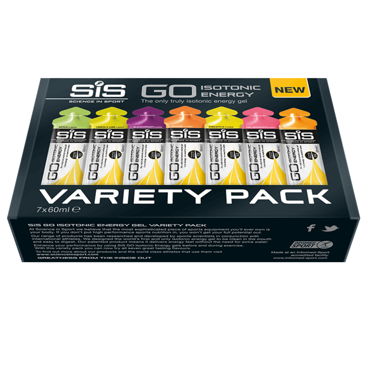 Science In Sport mixed Isotonic Energy Gels 7 pack