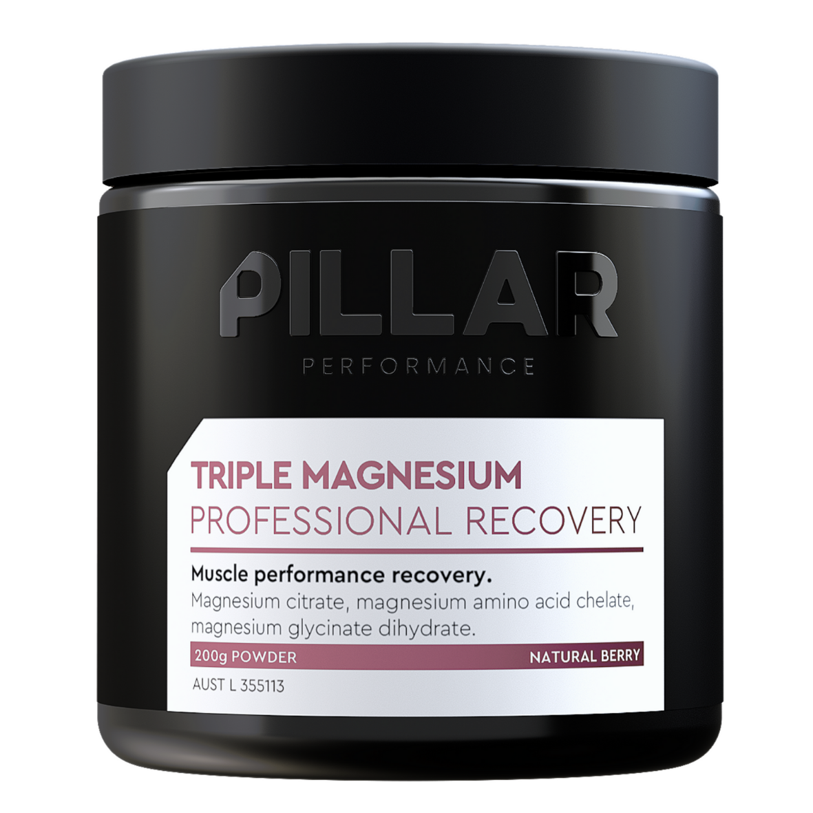 Pillar Performance - Triple Magnesium Recovery Powder - Natural Berry