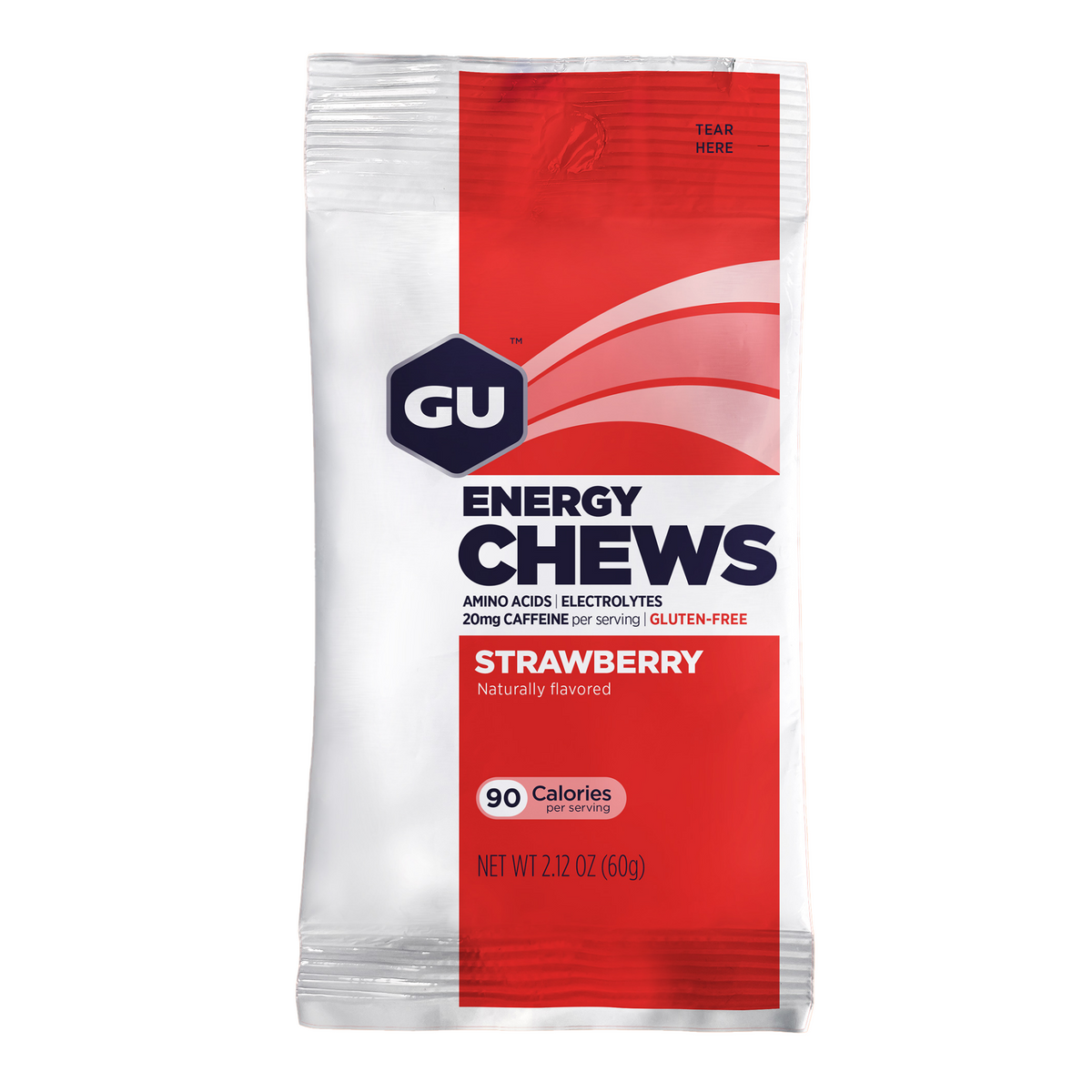 GU Energy - Energy Chews - Strawberry (with caffeine)
