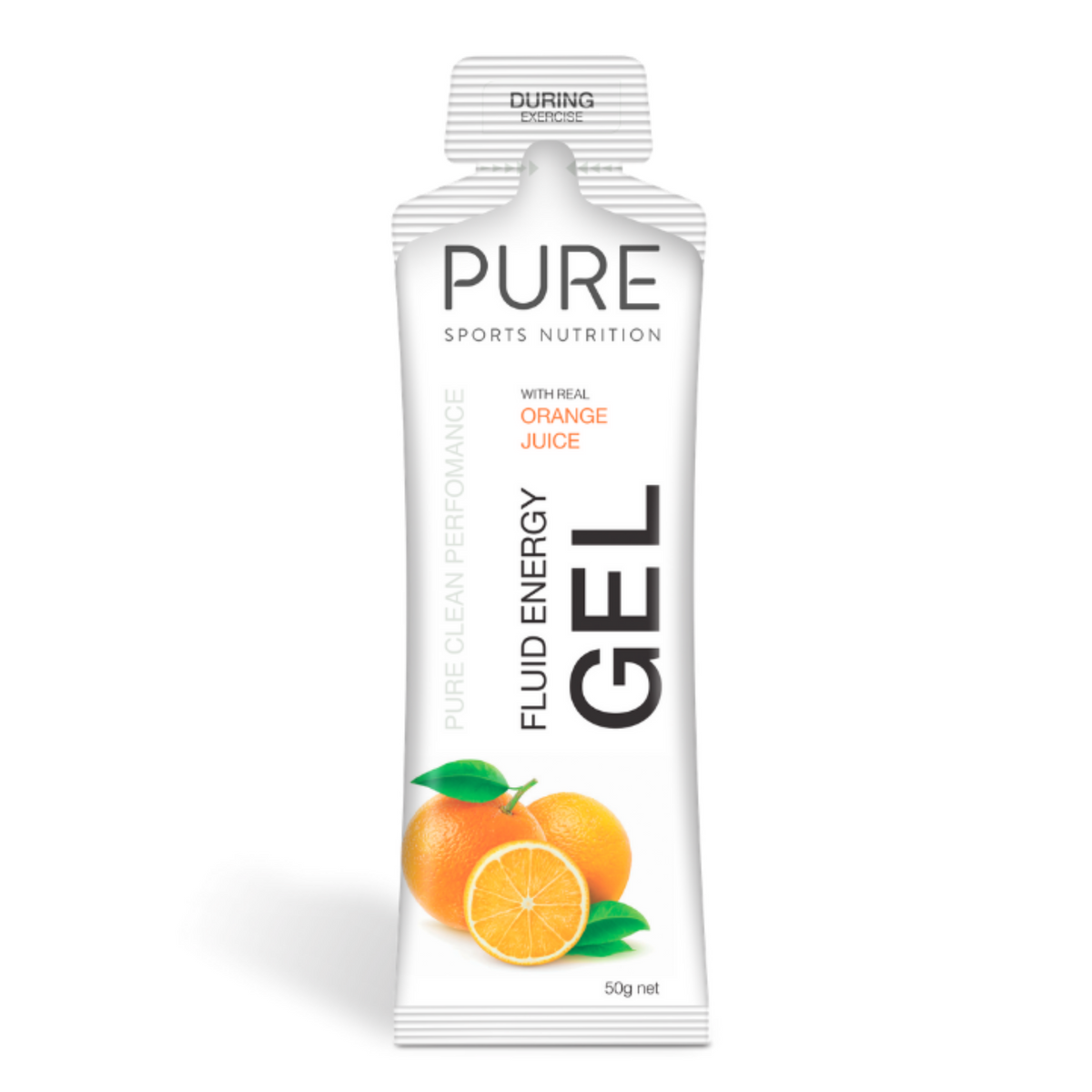 PURE Sports Nutrition Orange Fluid Energy Gels 