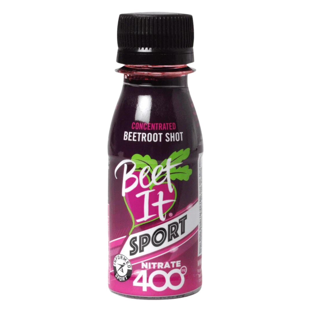 Beet It Sport delivers 400mg of nitrate per shot.