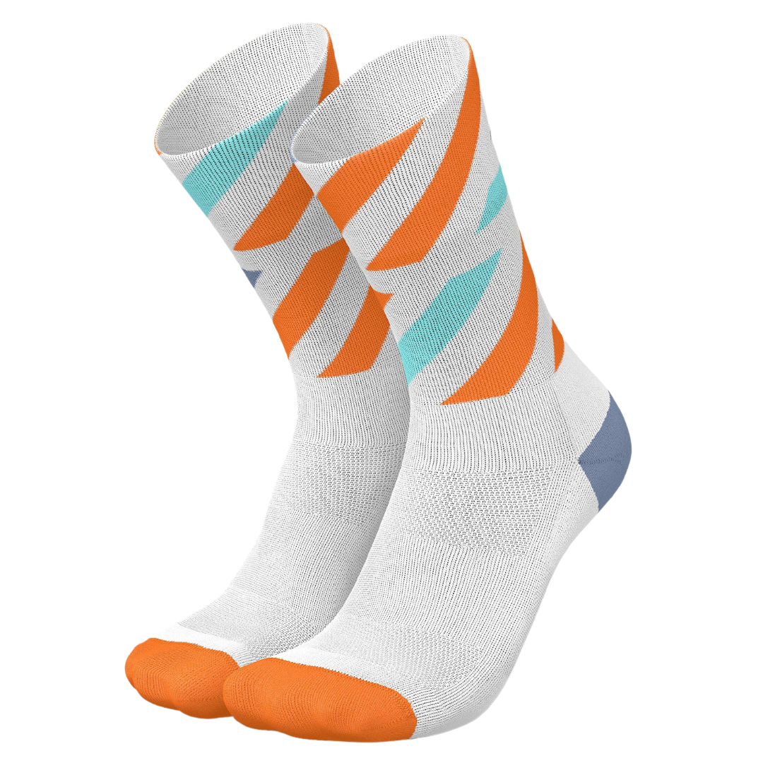 Incylence - Running Platforms Long Sock - White Orange