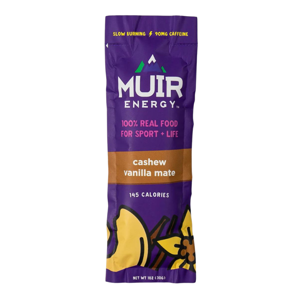 Muir Energy - Energy Gels - Cashew Vanilla Mate (90mg caffeine)